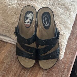 Athena Women's Black Cutout Sandals